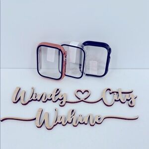 NWT 3 pk Apple Watch Covers/Cases - Black, Rose Gold, Clear